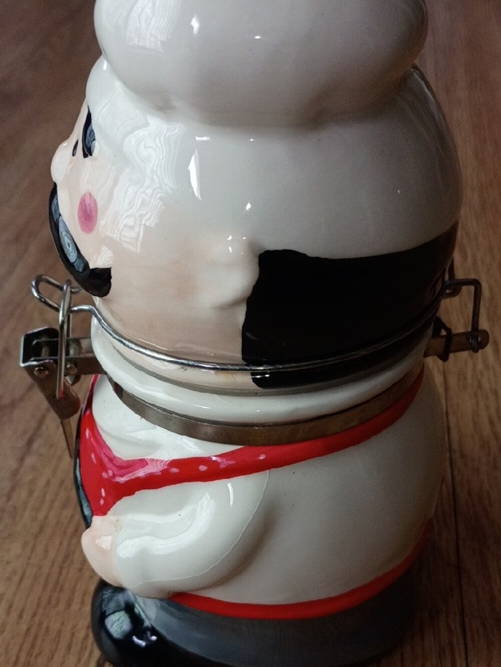 Vintage Boston Warehouse Ceramic Chef Hinged Canister Jar / Kitchen Decor - Picture 6 of 11